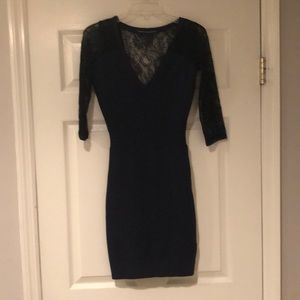 FRENCH CONNECTION NAVY Spandex Dress w/ Lace, SZ 8